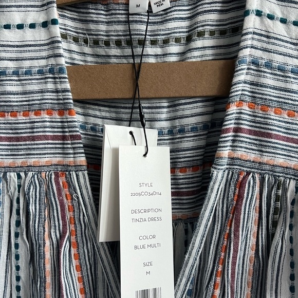 Veronica Beard Tinzia Striped Dress: Blue Multi - Picture 7 of 13